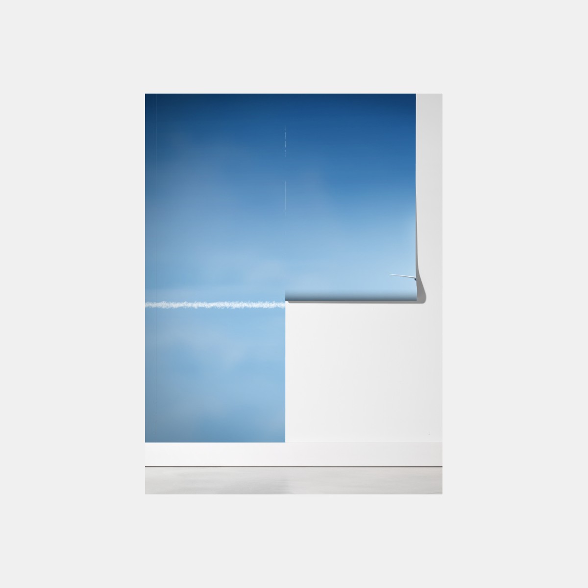 Fototapeta odrzutowiec na czystym niebie – Wallissimo® Fototapeta odrzutowiec na czystym niebie – Wallissimo®