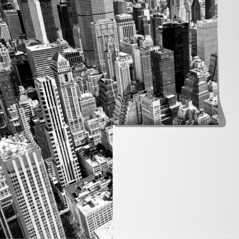 Fototapeta widok lotniczy Manhattanu w czerni i bieli – Wallissimo® Fototapeta widok lotniczy Manhattanu w czerni i bieli – Wallissimo®