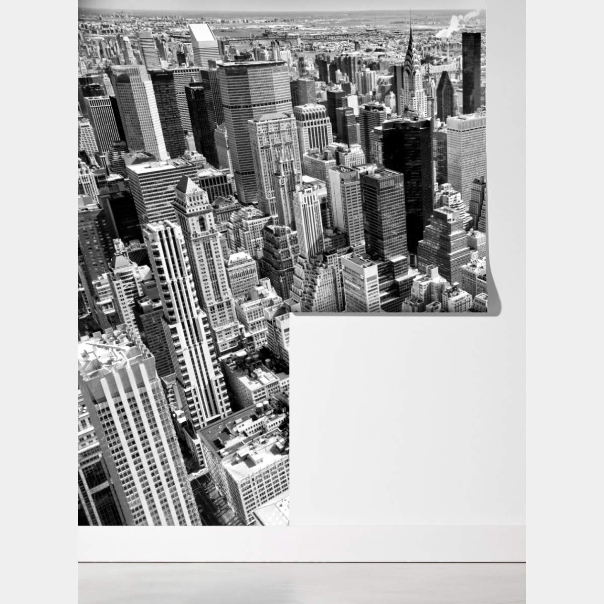 Fototapeta widok lotniczy Manhattanu w czerni i bieli – Wallissimo® Fototapeta widok lotniczy Manhattanu w czerni i bieli – Wallissimo®