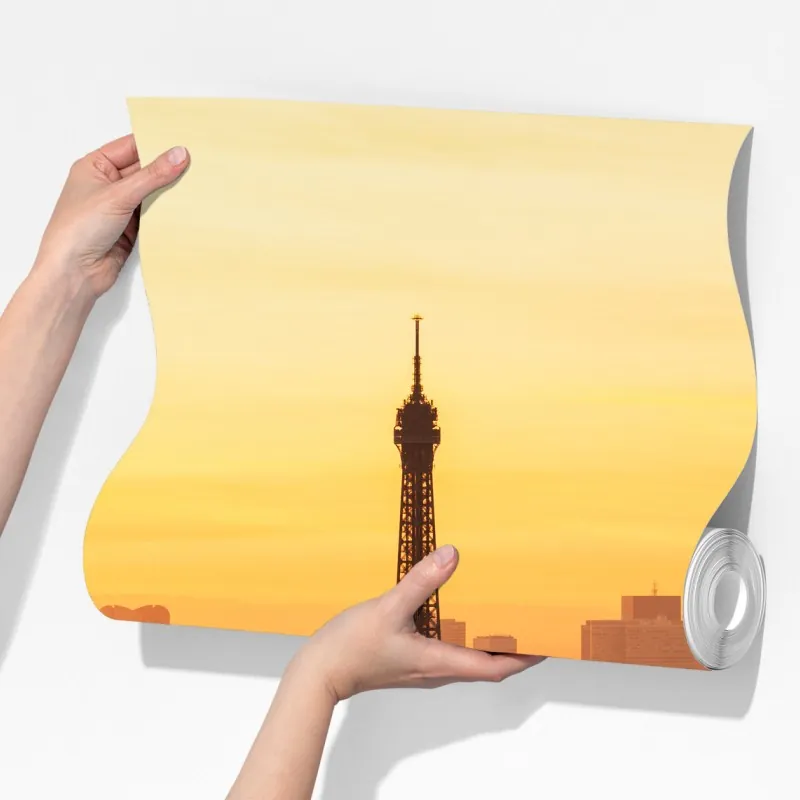 Fototapeta Paryż zachód słońca z Wieżą Eiffla – Wallissimo® Fototapeta Paryż zachód słońca z Wieżą Eiffla – Wallissimo®