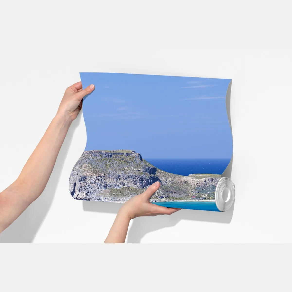 Fototapeta spokojny morski pejzaż z wyspą – Wallissimo® Fototapeta spokojny morski pejzaż z wyspą – Wallissimo®