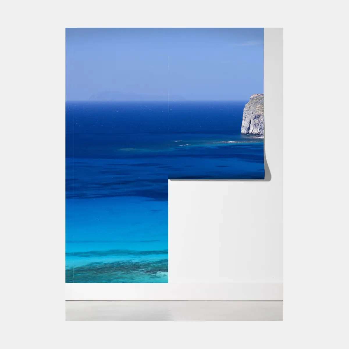 Fototapeta spokojny morski pejzaż z wyspą – Wallissimo® Fototapeta spokojny morski pejzaż z wyspą – Wallissimo®