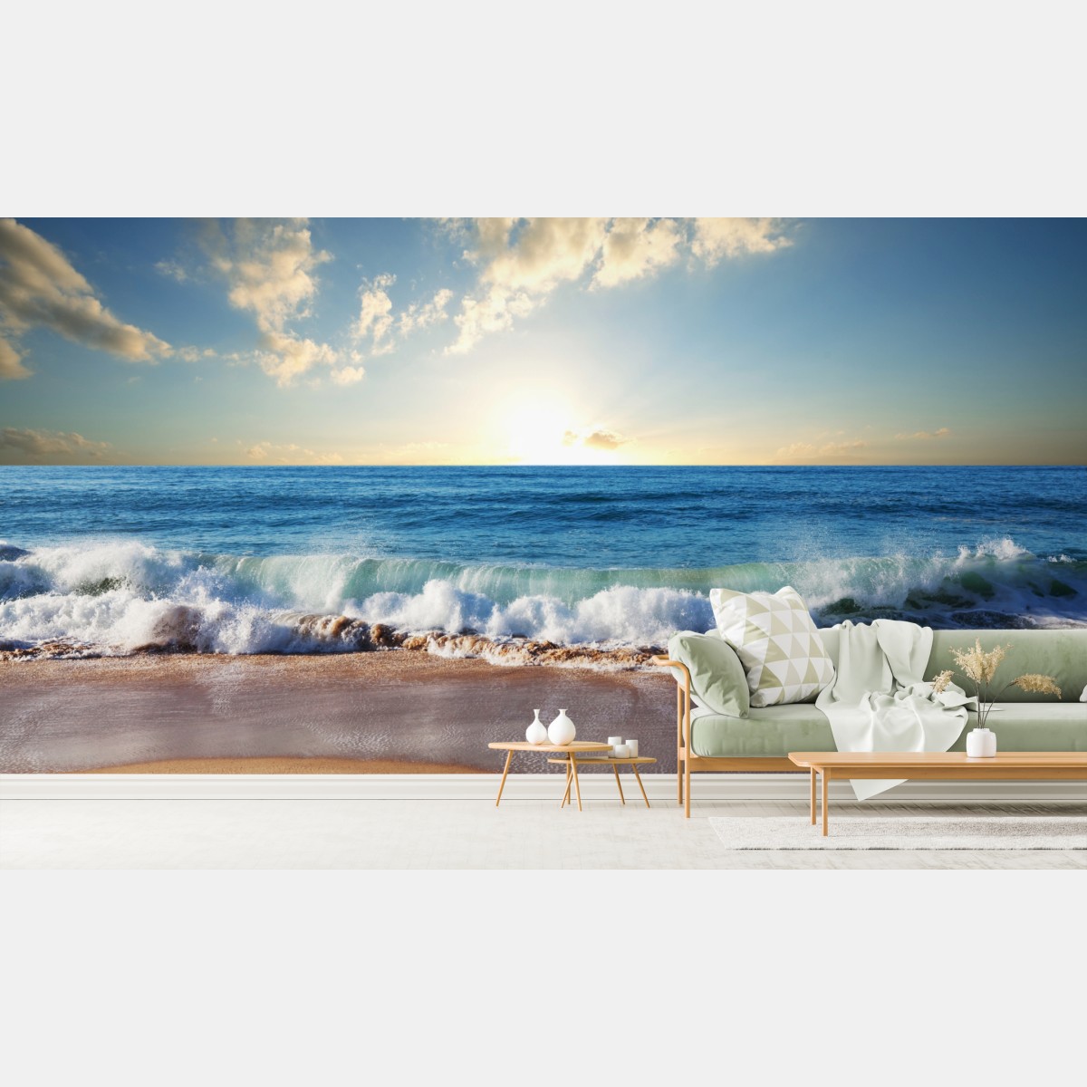 Wall mural tranquil sunset at the beach