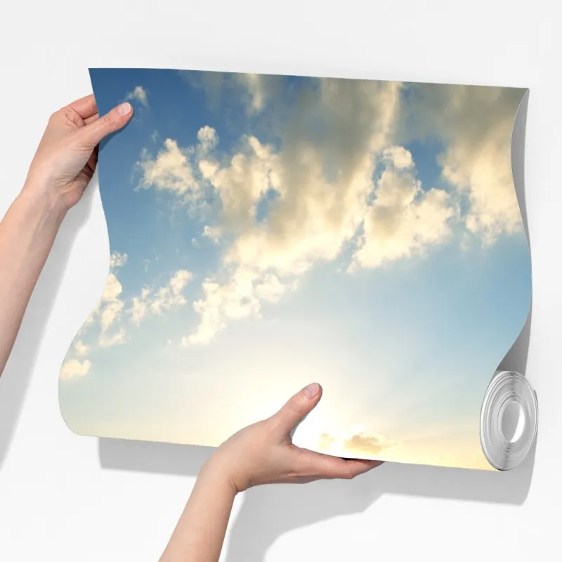 Fototapeta spokojny zachód słońca nad plażą – Wallissimo® Fototapeta spokojny zachód słońca nad plażą – Wallissimo®