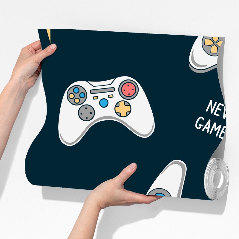 Fototapeta retro wzór kontrolerów do gier – Wallissimo® Fototapeta retro wzór kontrolerów do gier – Wallissimo®