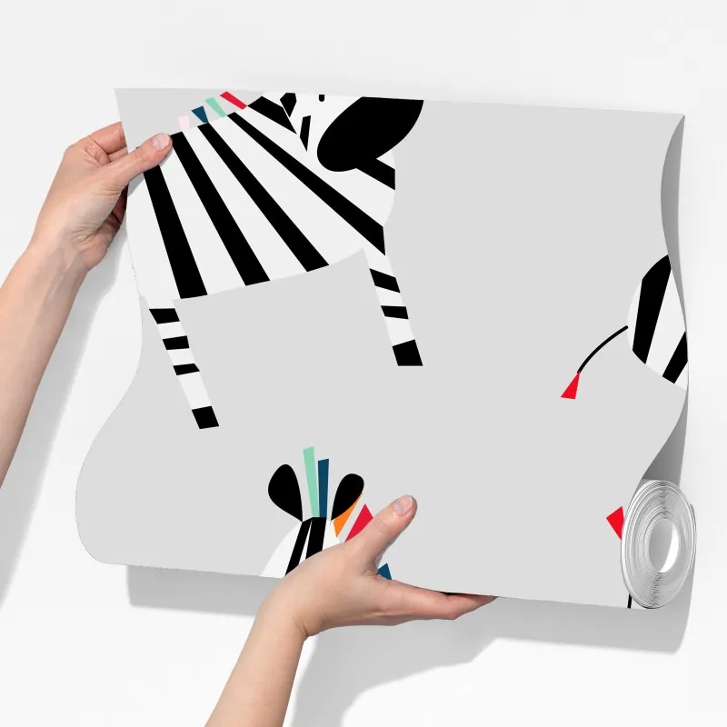 Fototapeta zabawny wzór z zebrami – Wallissimo® Fototapeta zabawny wzór z zebrami – Wallissimo®