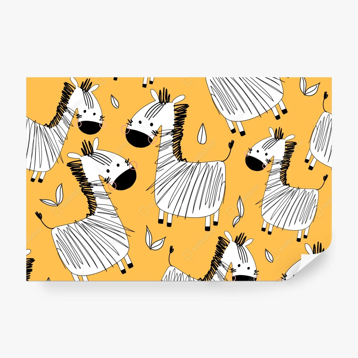 Fototapeta zabawny wzór z zebrą do pokoju dziecięcego – Wallissimo® Fototapeta zabawny wzór z zebrą do pokoju dziecięcego – Wallissimo®