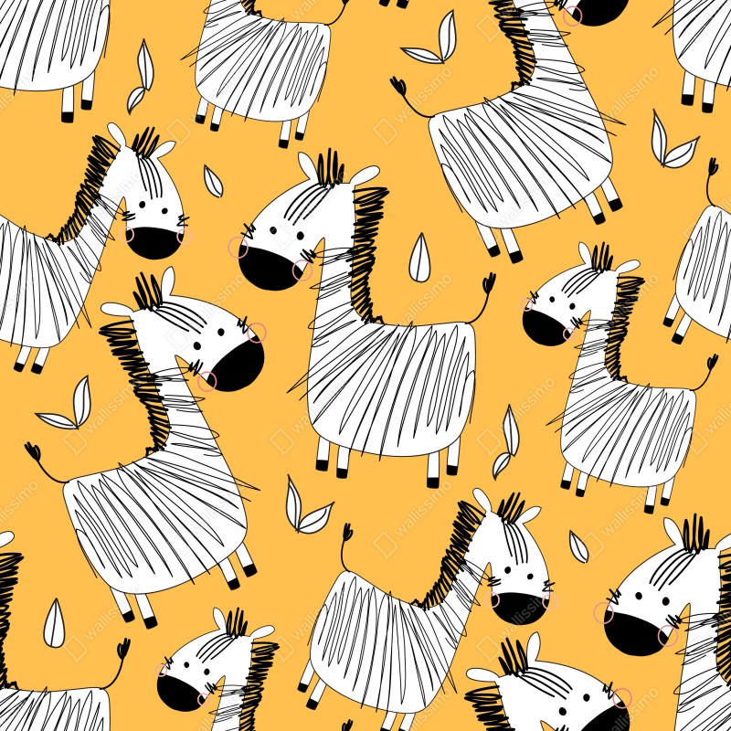 Fototapeta zabawny wzór z zebrą do pokoju dziecięcego – Wallissimo® Fototapeta zabawny wzór z zebrą do pokoju dziecięcego – Wallissimo®
