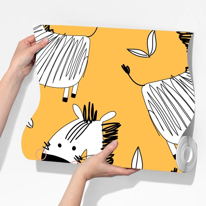Fototapeta zabawny wzór z zebrą do pokoju dziecięcego – Wallissimo® Fototapeta zabawny wzór z zebrą do pokoju dziecięcego – Wallissimo®