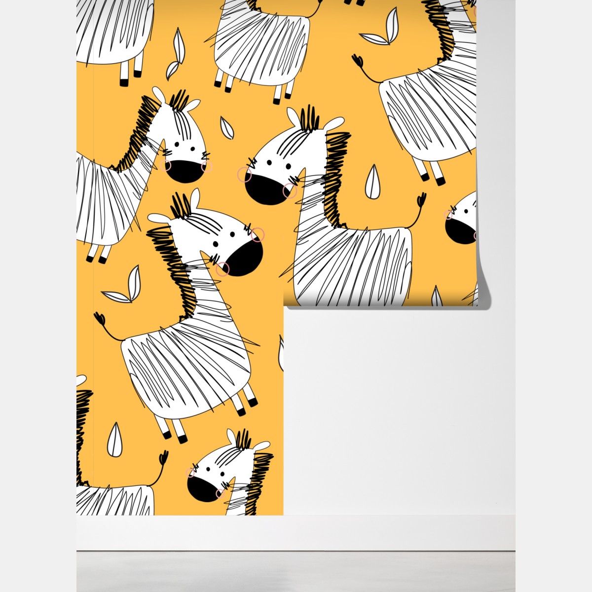 Fototapeta zabawny wzór z zebrą do pokoju dziecięcego – Wallissimo® Fototapeta zabawny wzór z zebrą do pokoju dziecięcego – Wallissimo®