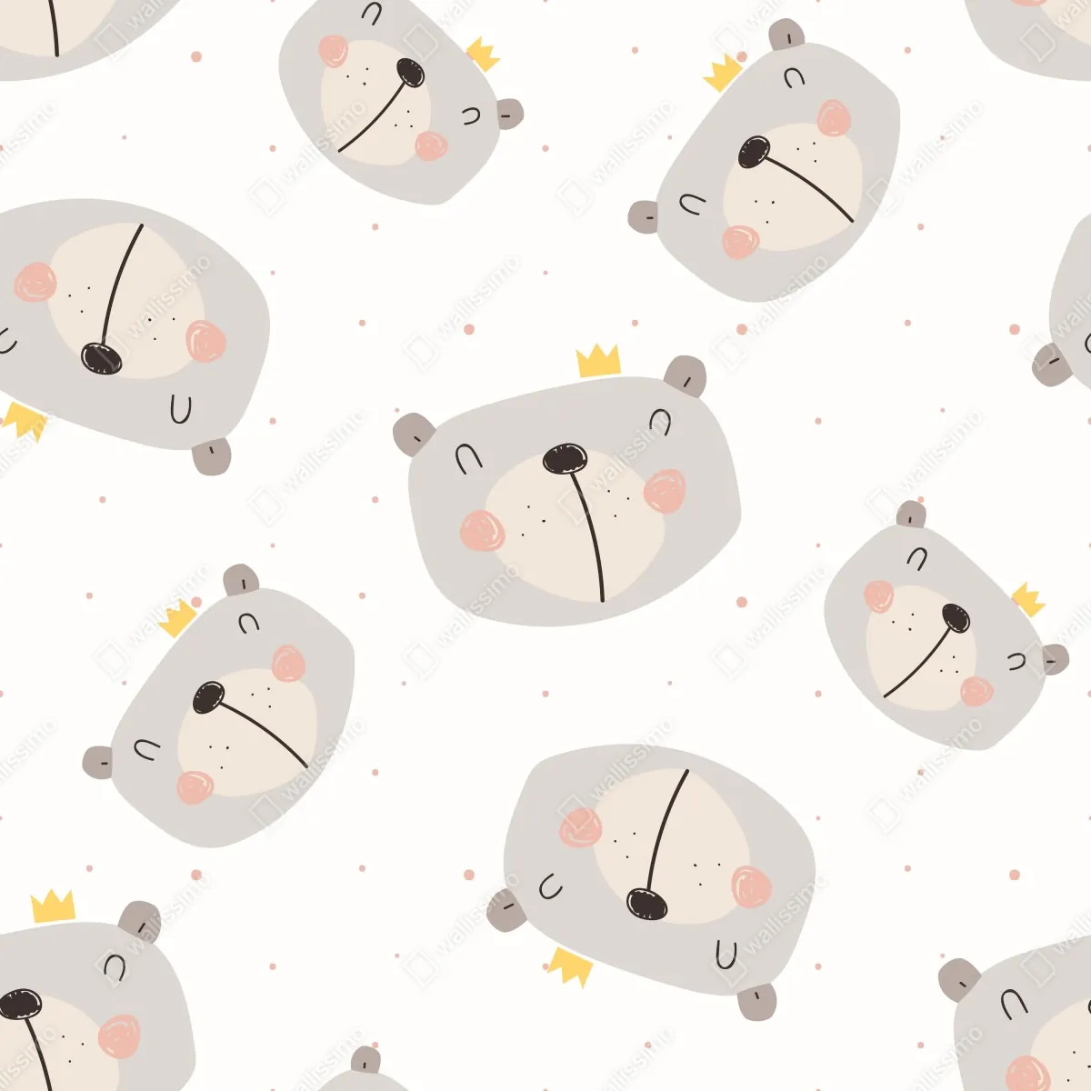 Fototapeta wzór z misiami do pokoju dziecięcego – Wallissimo® Fototapeta wzór z misiami do pokoju dziecięcego – Wallissimo®