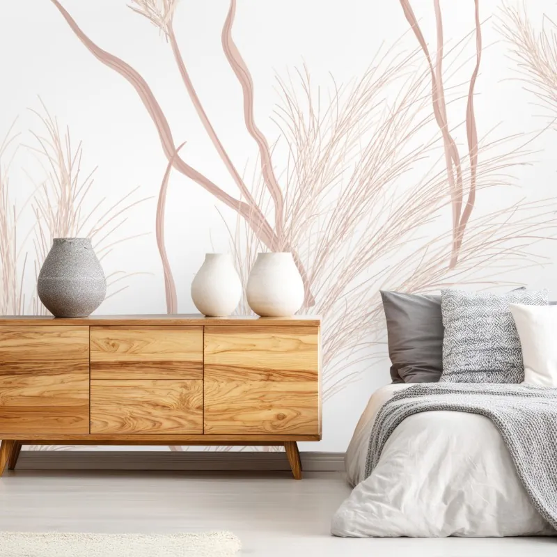 Fototapeta delikatny motyw trawy pampasowej