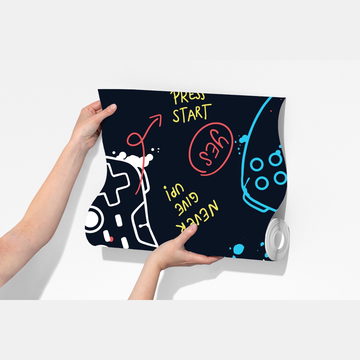 Fototapeta kolorowy wzór kontrolerów do gier – Wallissimo® Fototapeta kolorowy wzór kontrolerów do gier – Wallissimo®