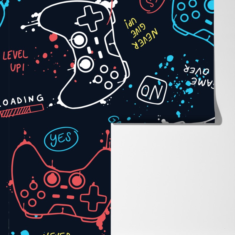 Fototapeta kolorowy wzór kontrolerów do gier – Wallissimo® Fototapeta kolorowy wzór kontrolerów do gier – Wallissimo®