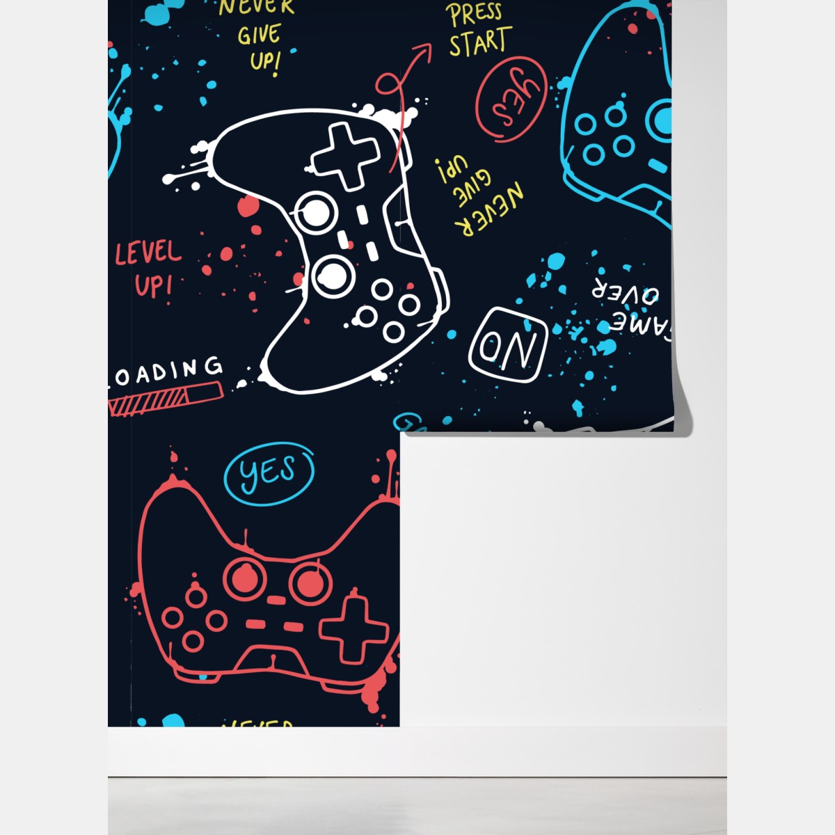 Fototapeta kolorowy wzór kontrolerów do gier – Wallissimo® Fototapeta kolorowy wzór kontrolerów do gier – Wallissimo®