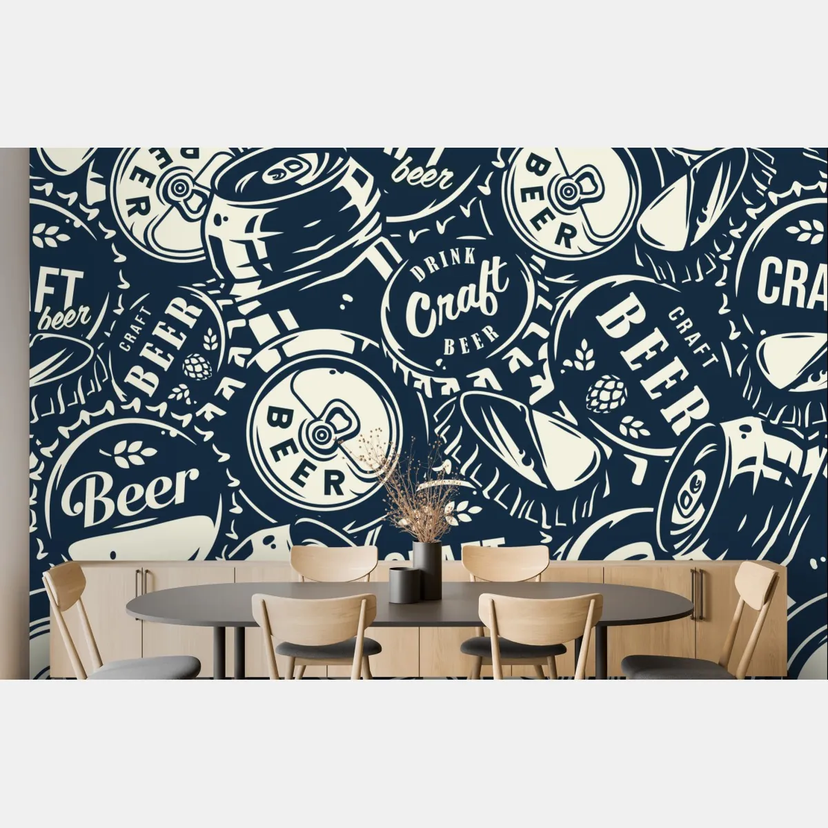 Fototapeta wzór kapsli piwa rzemieślniczego – Wallissimo® Fototapeta wzór kapsli piwa rzemieślniczego – Wallissimo®