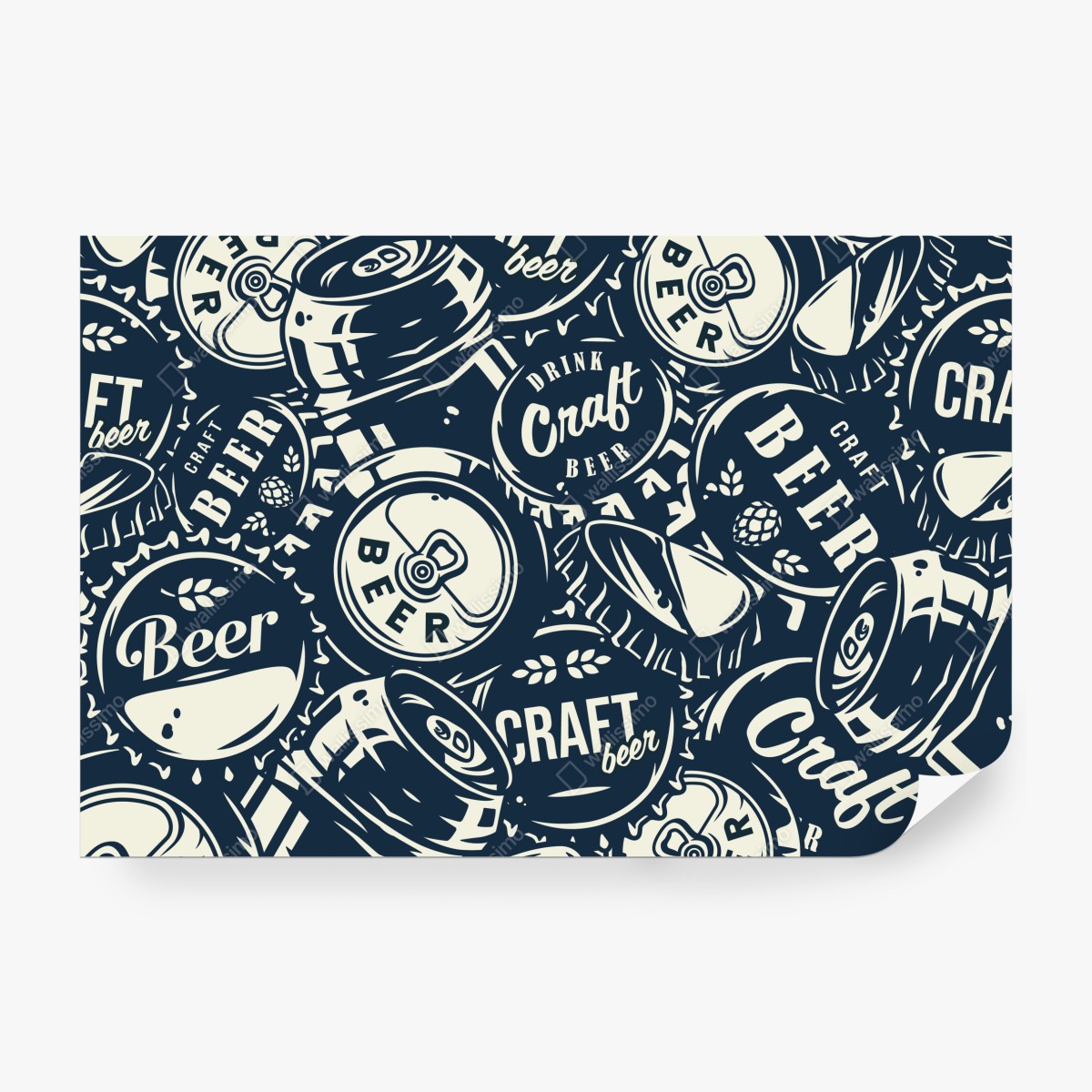 Fototapeta wzór kapsli piwa rzemieślniczego – Wallissimo® Fototapeta wzór kapsli piwa rzemieślniczego – Wallissimo®