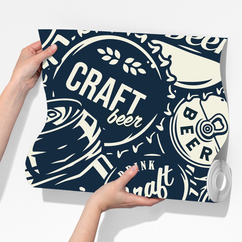 Fototapeta wzór kapsli piwa rzemieślniczego – Wallissimo® Fototapeta wzór kapsli piwa rzemieślniczego – Wallissimo®