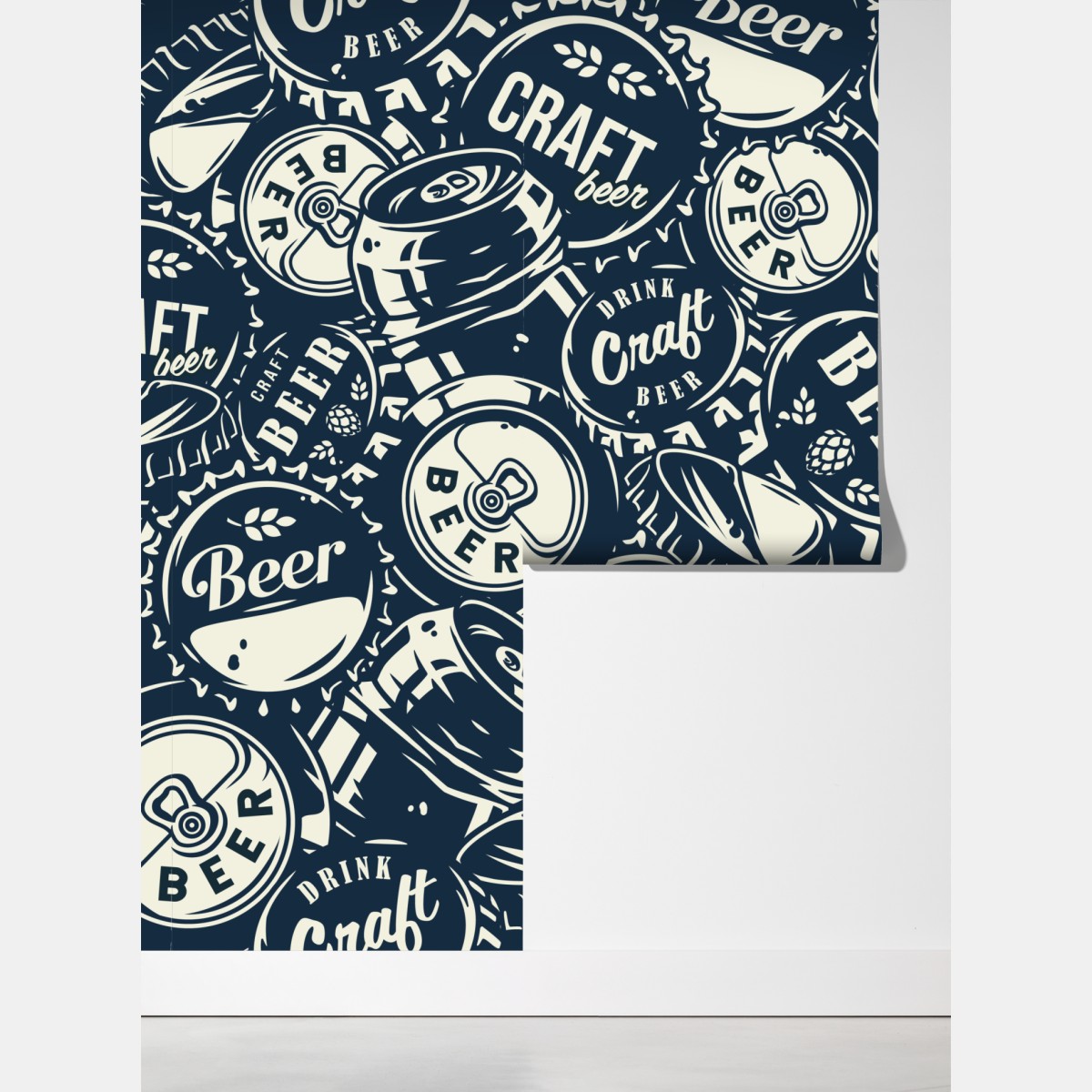 Fototapeta wzór kapsli piwa rzemieślniczego – Wallissimo® Fototapeta wzór kapsli piwa rzemieślniczego – Wallissimo®