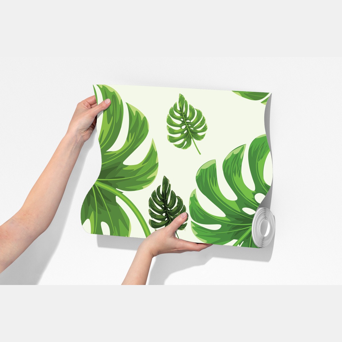 Fototapeta wzór tropikalnych liści monstery – Wallissimo® Fototapeta wzór tropikalnych liści monstery – Wallissimo®