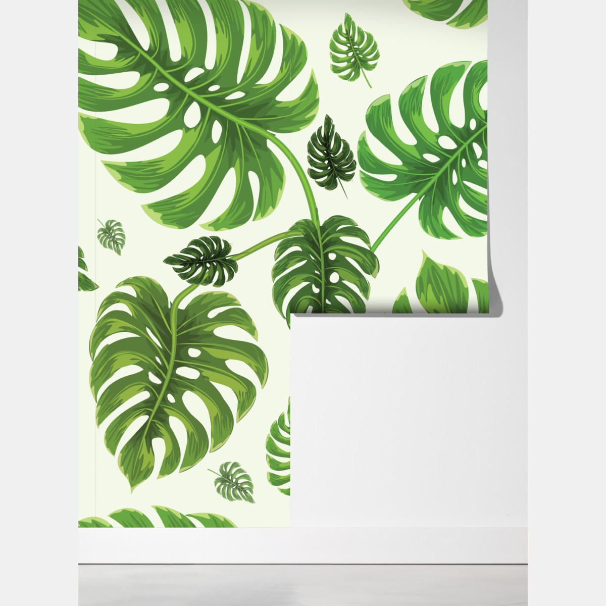 Fototapeta wzór tropikalnych liści monstery – Wallissimo® Fototapeta wzór tropikalnych liści monstery – Wallissimo®