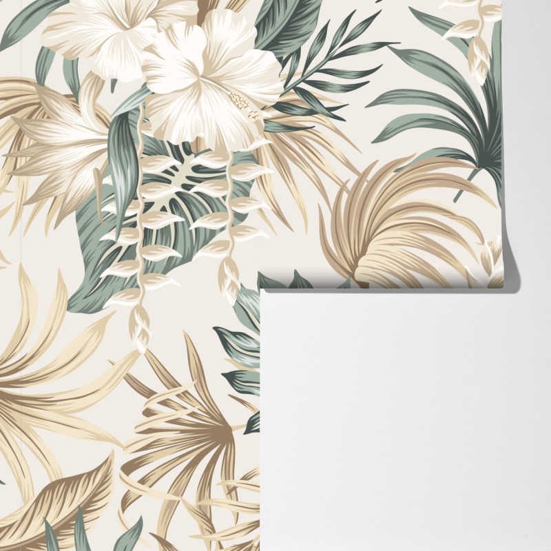 Fototapeta delikatny tropikalny motyw hibiskusa – Wallissimo® Fototapeta delikatny tropikalny motyw hibiskusa – Wallissimo®
