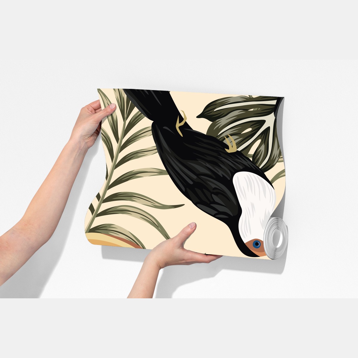 Fototapeta tropikalny wzór z tukanami – Wallissimo® Fototapeta tropikalny wzór z tukanami – Wallissimo®