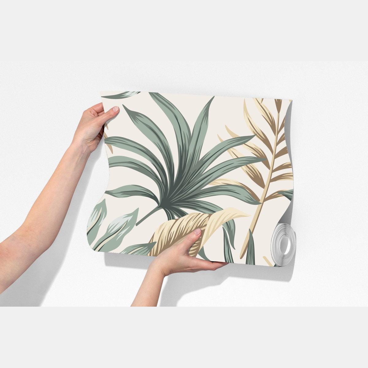 Fototapeta tropikalny botaniczny wzór liści – Wallissimo® Fototapeta tropikalny botaniczny wzór liści – Wallissimo®