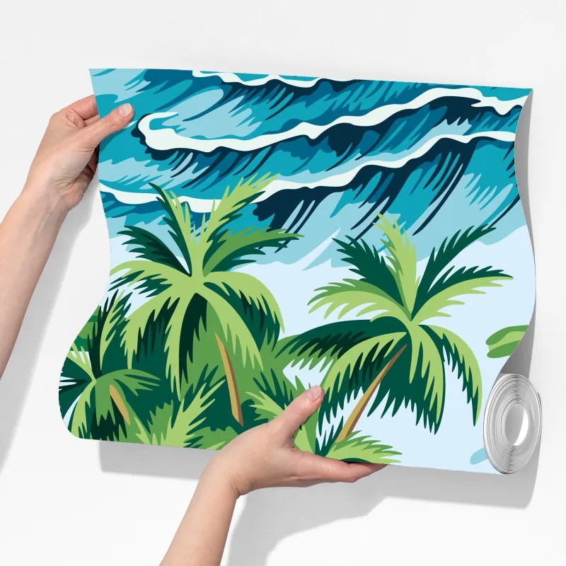 Fototapeta tropikalna wyspa i fale – Wallissimo® Fototapeta tropikalna wyspa i fale – Wallissimo®