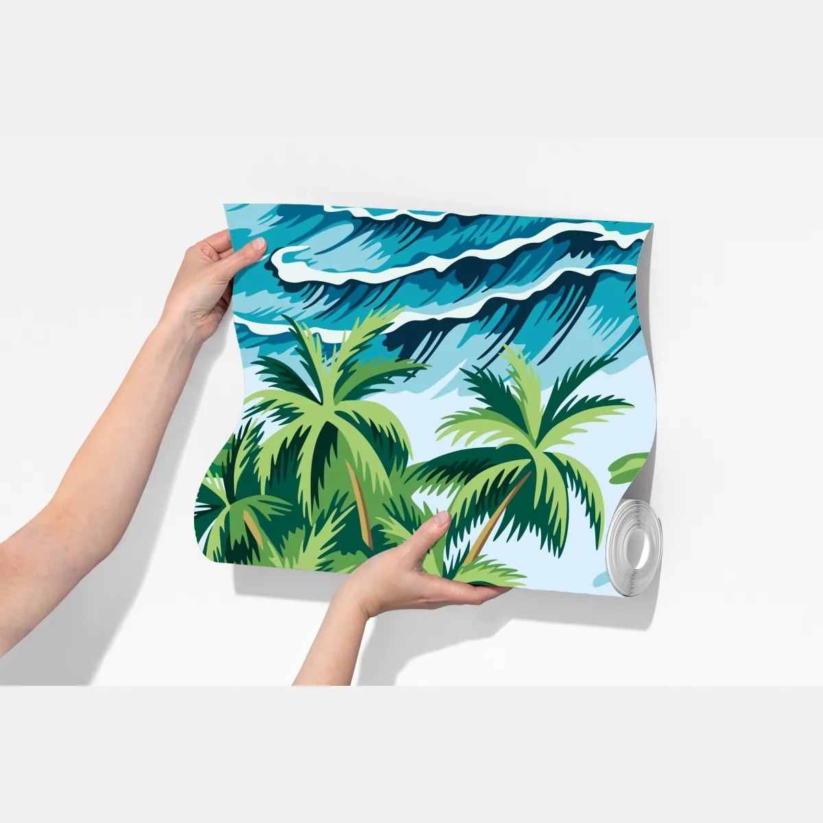 Fototapeta tropikalna wyspa i fale – Wallissimo® Fototapeta tropikalna wyspa i fale – Wallissimo®