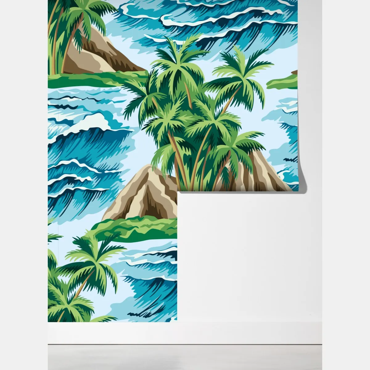 Fototapeta tropikalna wyspa i fale – Wallissimo® Fototapeta tropikalna wyspa i fale – Wallissimo®