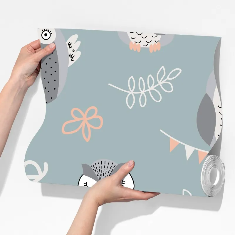 Fototapeta urokliwy wzór z sowami do pokoju dziecięcego – Wallissimo® Fototapeta urokliwy wzór z sowami do pokoju dziecięcego – Wallissimo®