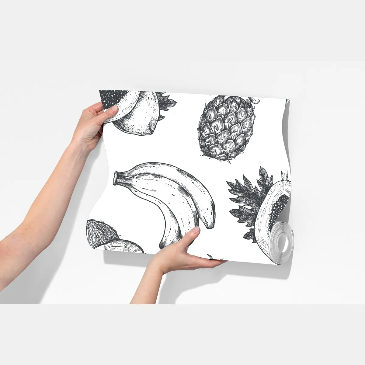 Fototapeta ręcznie rysowany wzór tropikalnych owoców – Wallissimo® Fototapeta ręcznie rysowany wzór tropikalnych owoców – Wallissimo®