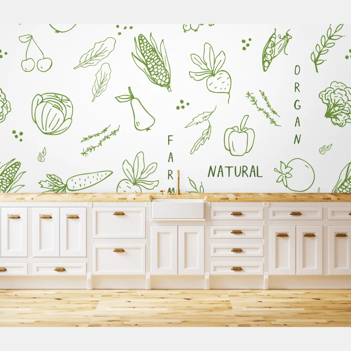 Fototapeta ręcznie rysowany wzór warzyw i owoców – Wallissimo® Fototapeta ręcznie rysowany wzór warzyw i owoców – Wallissimo®