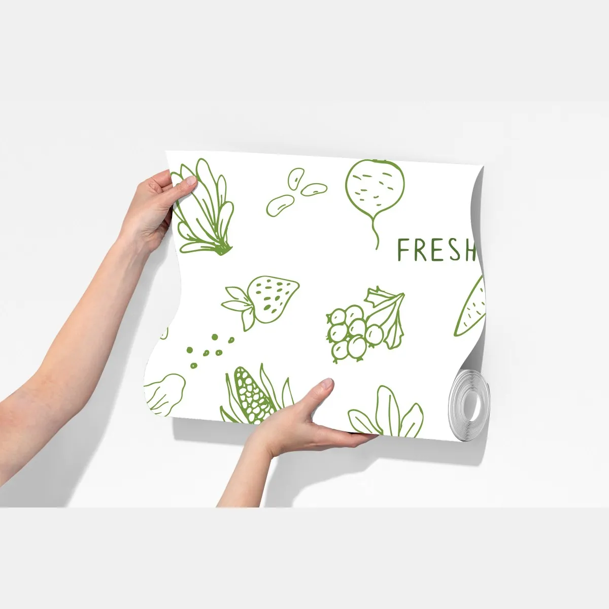 Fototapeta ręcznie rysowany wzór warzyw i owoców – Wallissimo® Fototapeta ręcznie rysowany wzór warzyw i owoców – Wallissimo®