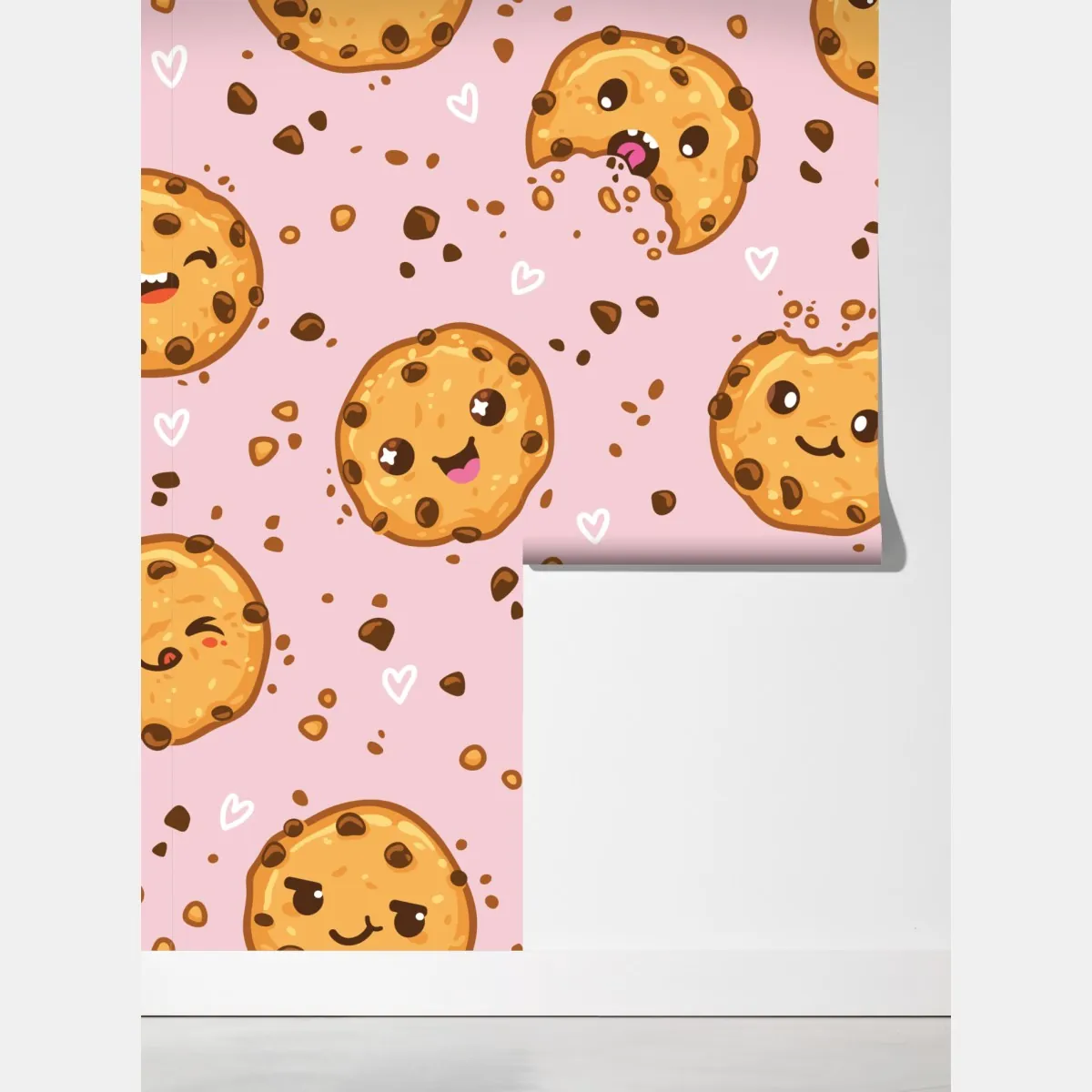 Fototapeta uroczy wzór ciasteczek kawaii na różowym tle – Wallissimo® Fototapeta uroczy wzór ciasteczek kawaii na różowym tle – Wallissimo®