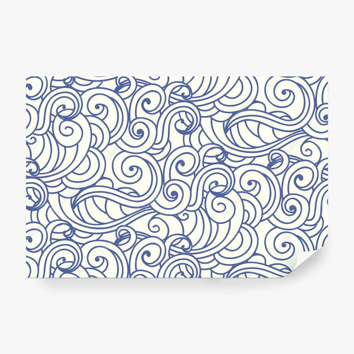 Fototapeta niebieski wzór ze spiralami – Wallissimo® Fototapeta niebieski wzór ze spiralami – Wallissimo®