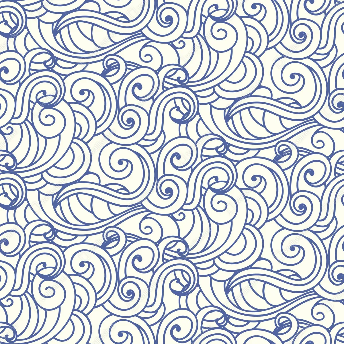 Fototapeta niebieski wzór ze spiralami – Wallissimo® Fototapeta niebieski wzór ze spiralami – Wallissimo®