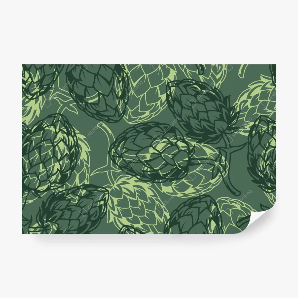 Fototapeta zielony wzór szyszek chmielu – Wallissimo® Fototapeta zielony wzór szyszek chmielu – Wallissimo®