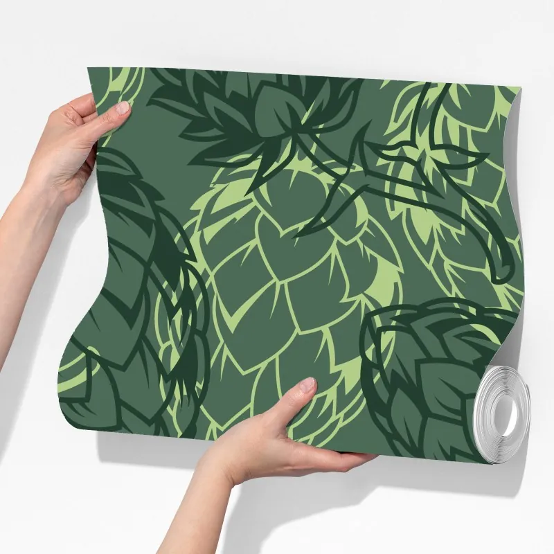 Fototapeta zielony wzór szyszek chmielu – Wallissimo® Fototapeta zielony wzór szyszek chmielu – Wallissimo®