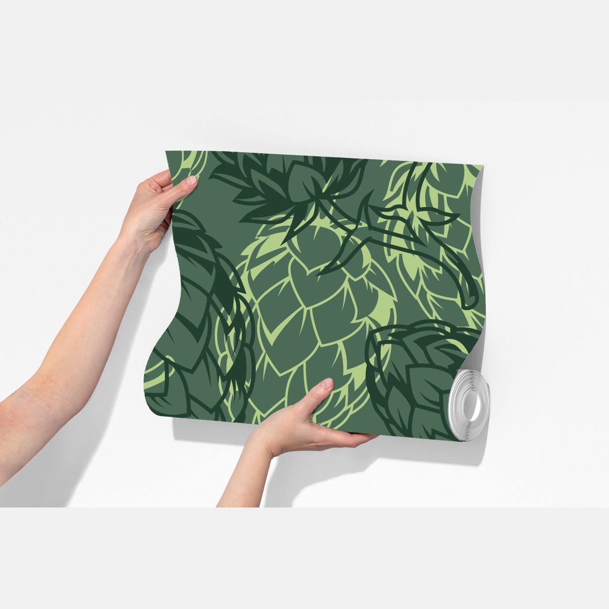 Fototapeta zielony wzór szyszek chmielu – Wallissimo® Fototapeta zielony wzór szyszek chmielu – Wallissimo®