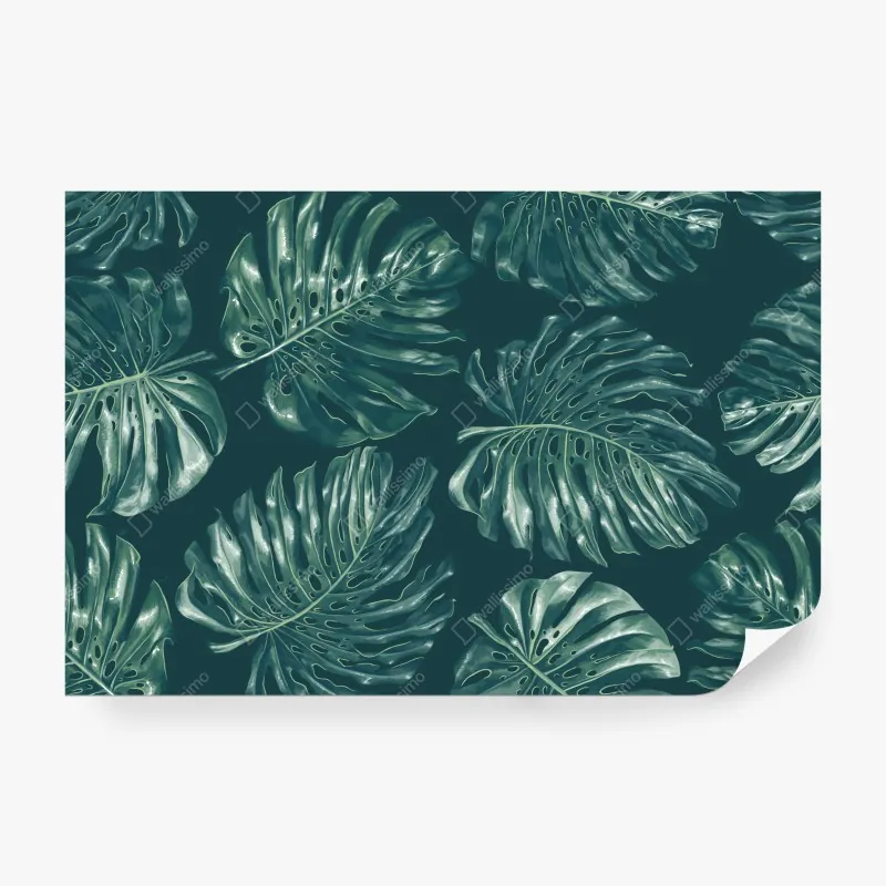 Fototapeta vintage botaniczny motyw kwiatowy z ptakiem – Wallissimo®