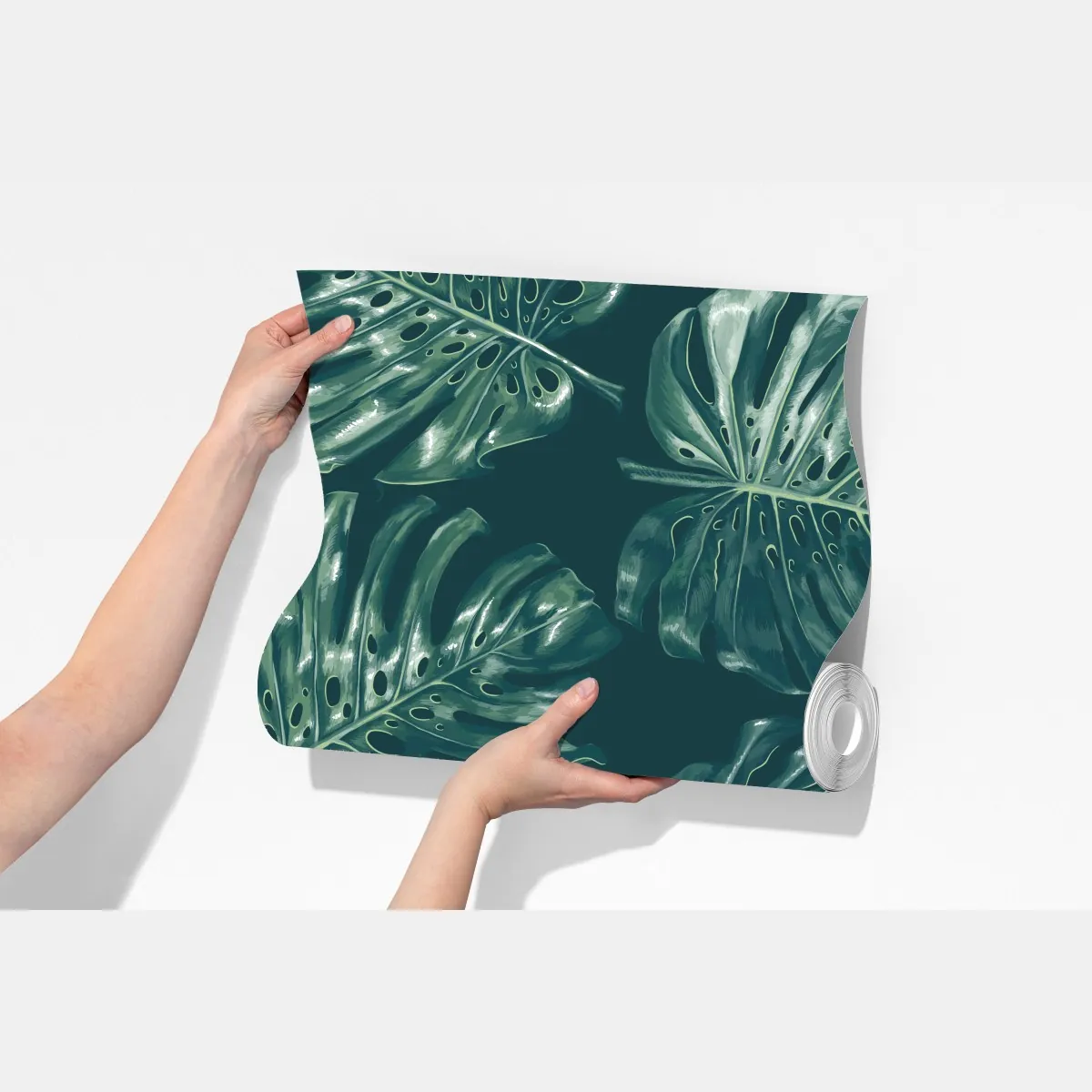 Fototapeta wzór tropikalnych liści monstery – Wallissimo® Fototapeta wzór tropikalnych liści monstery – Wallissimo®