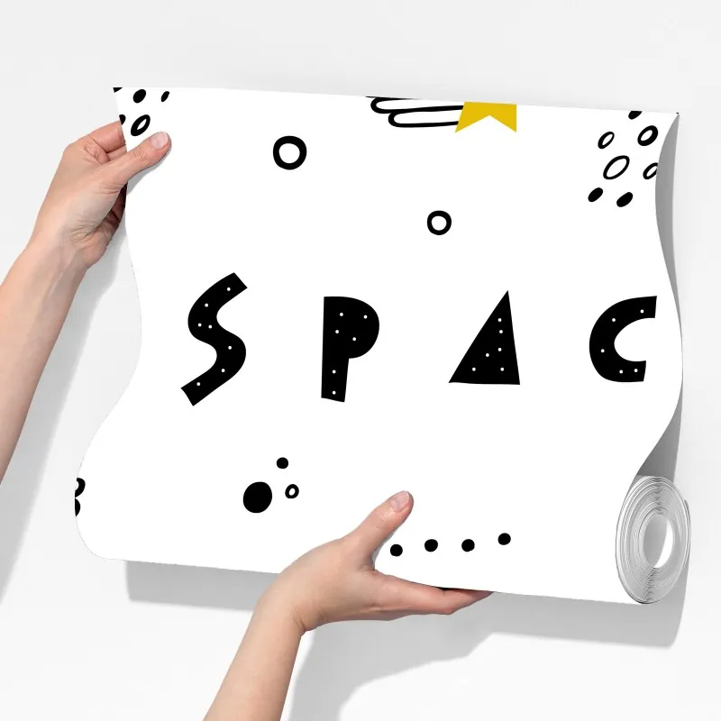 Fototapeta zabawny wzór z planetami i gwiazdami – Wallissimo® Fototapeta zabawny wzór z planetami i gwiazdami – Wallissimo®