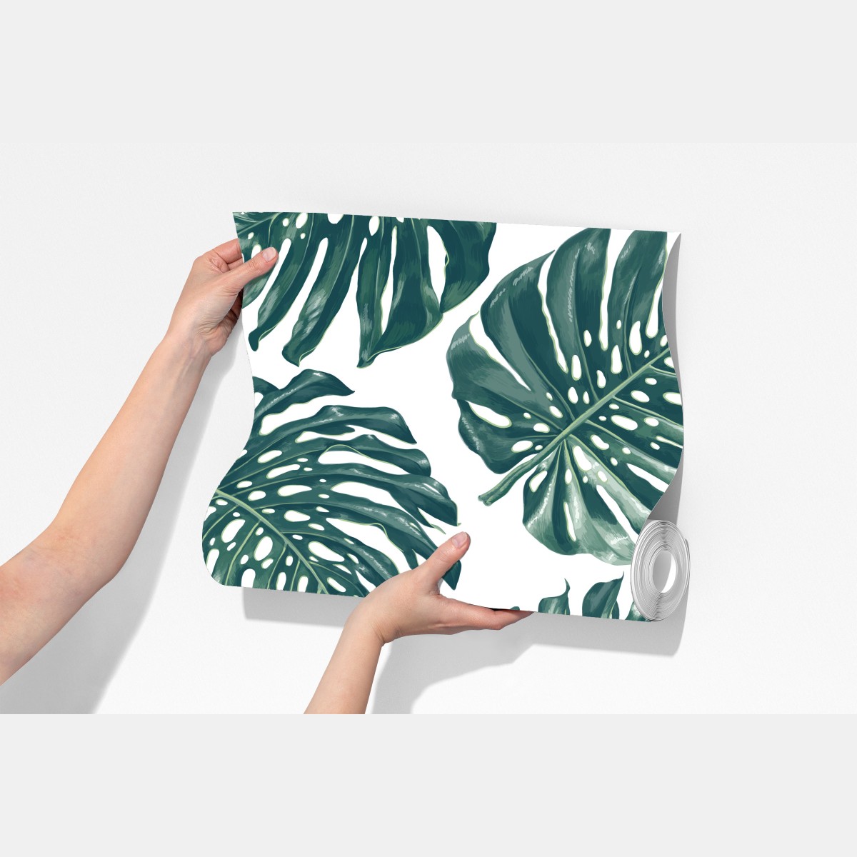 Fototapeta wzór botaniczny liści monstery – Wallissimo® Fototapeta wzór botaniczny liści monstery – Wallissimo®