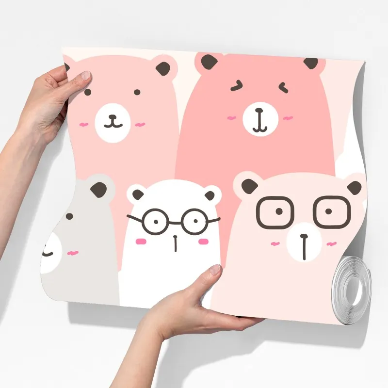 Fototapeta pastelowy wzór z misiami do pokoju dziecięcego – Wallissimo® Fototapeta pastelowy wzór z misiami do pokoju dziecięcego – Wallissimo®