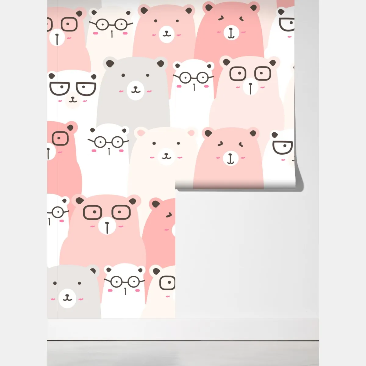 Fototapeta pastelowy wzór z misiami do pokoju dziecięcego – Wallissimo® Fototapeta pastelowy wzór z misiami do pokoju dziecięcego – Wallissimo®