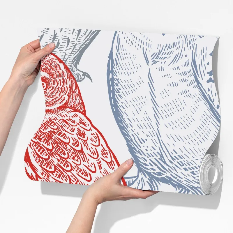 Fototapeta kolorowy wzór z sowami – Wallissimo® Fototapeta kolorowy wzór z sowami – Wallissimo®