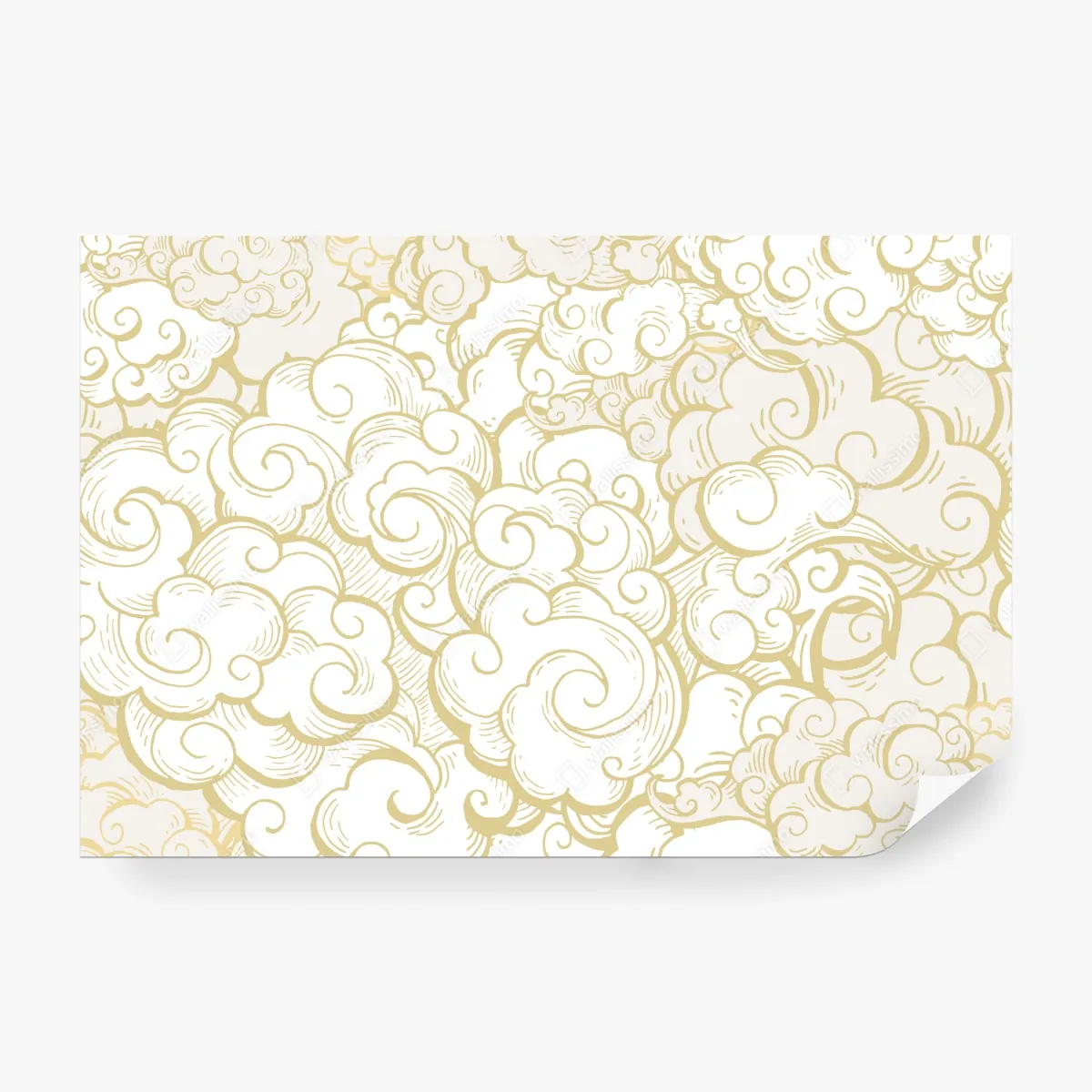 Fototapeta ornamentalny złoty wzór chmur – Wallissimo® Fototapeta ornamentalny złoty wzór chmur – Wallissimo®