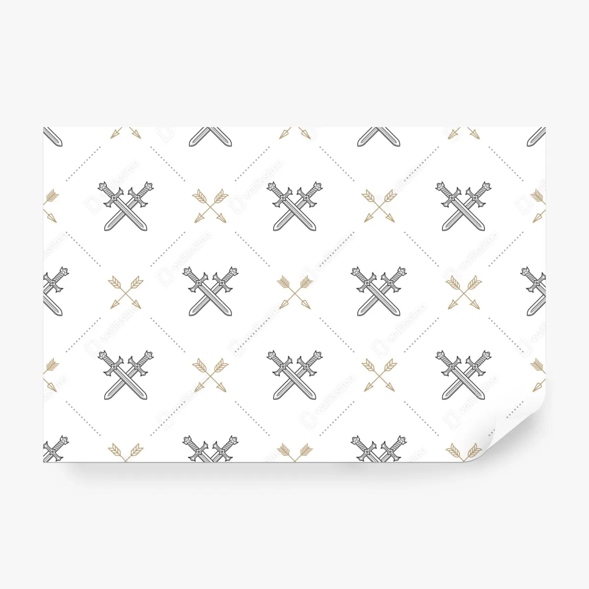 Fototapeta wzór z połączonymi mieczami i strzałami – Wallissimo® Fototapeta wzór z połączonymi mieczami i strzałami – Wallissimo®